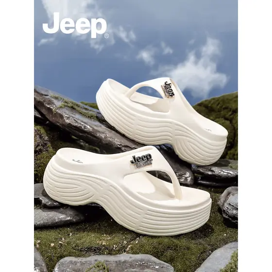 JEEP Chinelos Mulheres Verão Sandálias Exteriores Chinelos 2026 Novo Estilo Sandálias Esportivas Mulheres Sola Grossa Au