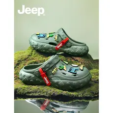 Jeep jeep buraco sapatos femininos verão sandálias ao ar livre 2026 novo estilo chinelos feminino verão verde sandálias