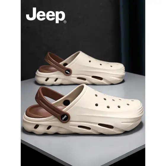 JEEP JEEP JEEP Buraco Sapatos Masculinos Verão Exterior Desgaste Chinelos Mulheres 2026 Novo Estilo Wading Sandálias Mas