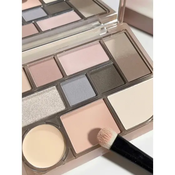 2026 novo estilo sombra Blush alto brilho contorno tudo-em-um placa luz rosto repolho placa abrangente azul fosco orelha