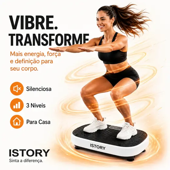 【ISTORY】Plataforma vibratória doméstica,aparelhos de academia em casa presente para fitness em casa