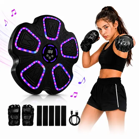 Maquina De Boxe Alvo de boxe musical 9 modos fitness ISTORY Exercício físico Famíl Presenteia