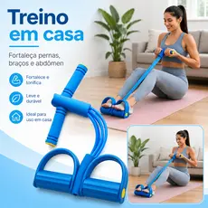 Elástico de Exercício com Apoio para Pés para Maior Estabilidade