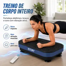 【ISTORY】Plataforma Vibratória Fitness 150kg 9 Modos Display LED Uso Doméstico Multifuncional Treino