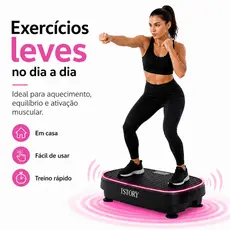 【ISTORY】Plataforma Vibratória Fitness com Faixas e Controle Para uso doméstico 110v/220v
