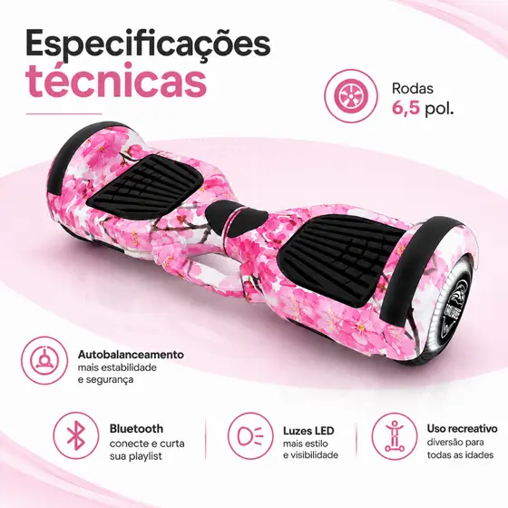 TRAILFORGE hoverdoard skate eletrico hoverboard 6.5 Som Bluetooth Com Led hoverboard 500w