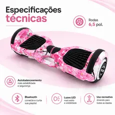 TRAILFORGE hoverdoard skate eletrico hoverboard 6.5 Som Bluetooth Com Led hoverboard 500w