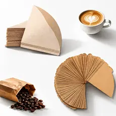 Filtro de Papel para Café 101 102 Não Branqueado Marrom Compatível com Coador Drip Kit