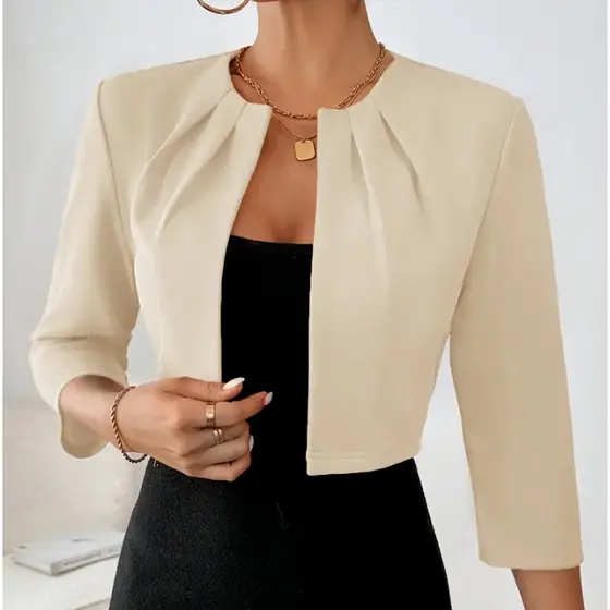 Blazer Curto Feminino Alfaiataria Premium Casaqueto Elegante