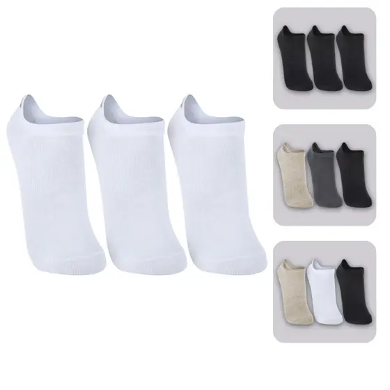 Kit 3 Pares de Meias Esportiva Invisível Lupo 3170