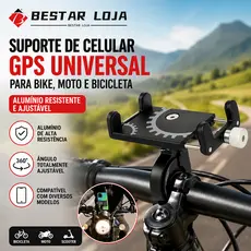 BESTAR LOJA Suporte Para Celular GPS Bike Bicicleta E Moto Em Aluminio
