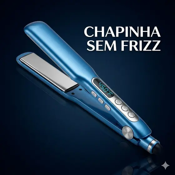 Chapinha Titanium 450F Bivolt Prancha Alisamento Rápido Controle Temperatura Sem Frizz Cabelo Liso