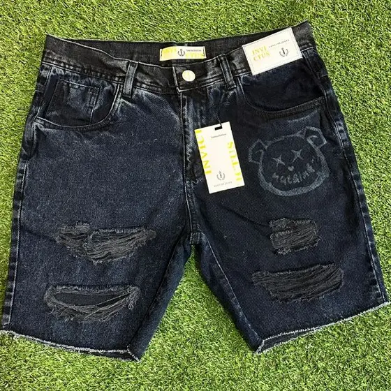 Bermuda Jeans Masculina Jogador Com Emoji Curta