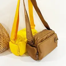Bolsa Tiracolo Feminina Oxford Multibolsos Super Espaçosa
