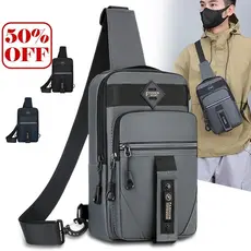 Mochila de Peito Masculina À Prova D'água Grande Capacidade