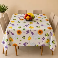 Toalha De Mesa Barata Impermeável Mesa 4 e 6 Cadeiras Fácil de Limpar - PVC - Mega Promoção