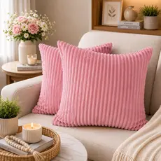 Capa de Almofada Aveludada Flannel 45cmx45cm c/ Zíper-Super Macia e Elegante - 2, 3 ou 4 UN