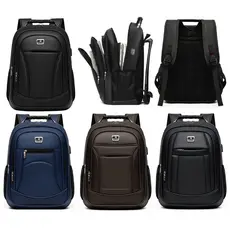 Mochila Couro PU Grande Executiva Para Notebook Trabalho Faculdade Reforçada Cabo De Aço USB