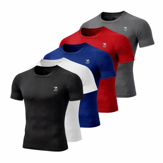 Kit 3 Camisetas DryFit Masculina Academia Treino Corrida Musculação Esportes Confortável Tecido Leve