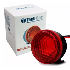 Sirene Piezo 6 Tons Com Led Vermelho 12 e 24v Universal Marcha Re