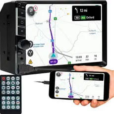 Central Multimídia Universal Mp5 2 Din 7 C/ Espelhamento Via Cabo Mp5 Soundfy Tela Capacitiva