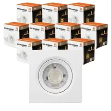 Kit 10 Luminárias Spot Led 7w Branco Embutir Direcionável Teto 6500K 3000K 4000K Homefy