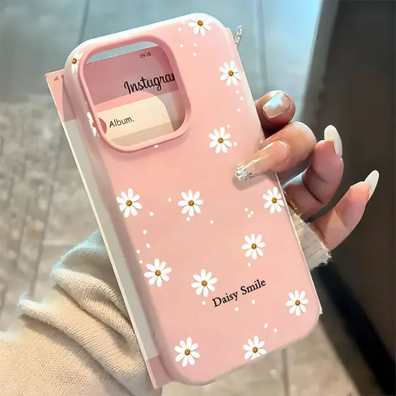 Margarida 2 Em 1 Capa Gelatinosa Capinha Silicone Anti-impacto Para IPhone 13 11 12 14 15 16 17 16e Normal Pro Max Air C