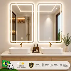 Espelho Gigante LED Touch Luz Corpo Inteiro Quarto Closet Banheiro Luxo Espelho retângulo