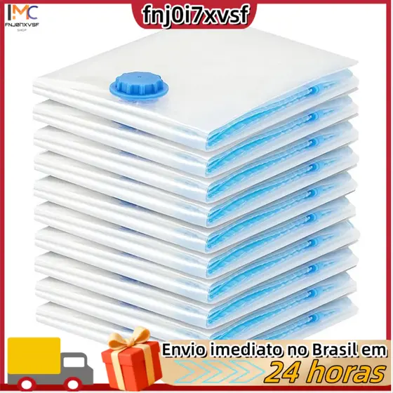 Sacos a vácuo para roupas - Pacote com 10 unidades de 40 x 30 cm. Sacos de armazenamento reutilizáveis