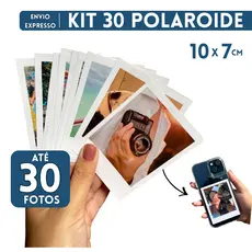 Kit Até 30 Fotos Personalizadas 7x10cm Para Varal de Fotos Romântico Scrapbooks Polaroi.d