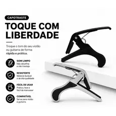 Capotraste Aluminio HasteLonga violão de aço, Vilão de Nylon e Guitarra