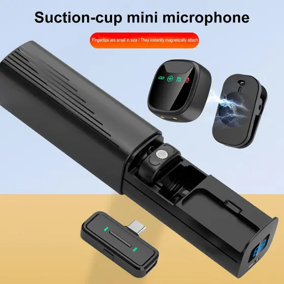 Microfone Lapela Wireless Portátil Com Cancelamento de Ruído