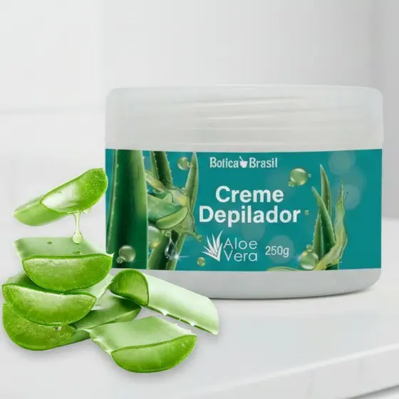 Creme Depilatório Botica Brasil com Aloe Vera 250g: Depilação Rápida e Indolor