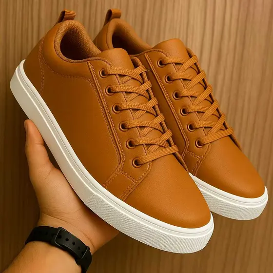 Tênis Sapatênis Masculino Casual Trabalho Estiloso Dia a Dia Urban Couro Qualidade Promoção