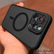 Capa De Carga Choque Magsafe Magnética Case Capinha fosca De Celular Para iPhone 16 11 12 13 14 Pro Max