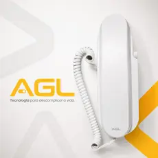 Interfone Extensão P20 AGL Branco Monofone Residencial Compatível Porteiro P20