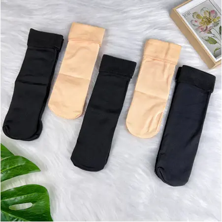 KITS DE MEIAS TÉMICAS FEMININAS -KITS COM 4-6-8-12 PARES PRETO E BEGE 35-40