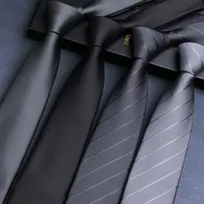 Gravata masculina Gravata com zíper Terno Formal preto alta qualidade negócios cinza casamento O terno