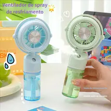 Ventilador Portátil Mini Spray Air Cooler USB Umidificador De Resfriamento Recarregável FAST
