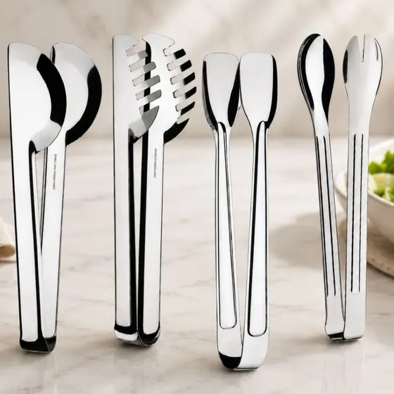 Kit Pegador de Cozinha em Aço Inox Para Salada Massa Frios e Uso Universal