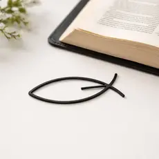 Kit Marcadores de Página Cristão Tipo Clipe Peixe Símbolo da Fé Bíblia Livro Combo Marcador