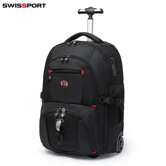 Mochila Masculina com Rodinhas Antifurto para Notebook Executiva