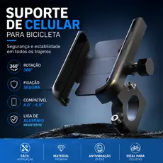 Suporte De Celular Liga De Alumínio Para Motocicleta/Bicicleta De 4-7 Polegadas/GPS De Smartphone 20-30mm Moto Suporte