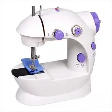 Mini Máquina De Costura Reta Portátil Com Pedal 110v/ 220v Cor Branco 110V/220V