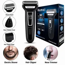 Aparador Elétrico Multifuncional 3 em 1 para Barba, Cabelo e Pelos Corporais