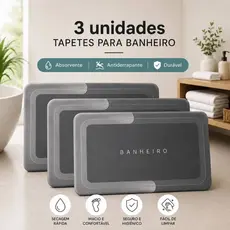 Tapetes para Banheiro Absorvente Antiderrapante Secagem Rápida Macio Durável