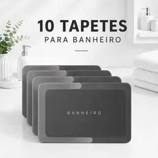 Tapete De Banheiro Quadrado Absorve Água Antiderrapante Secagem Rápida 40x60