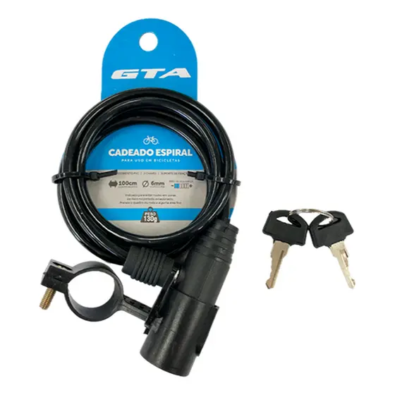Cadeado Gta Bike Corrente 1,5m X 12mm Bicicleta PROMO!