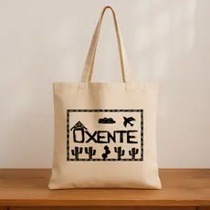 Kit com 3 Ecobag Oxente  Nordestina | Bolsa 33x40cm Algodão Cru | Arte Raiz Sertão Nordeste