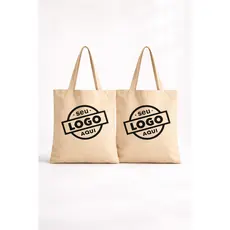 kit 2 Ecobags Personalizadas Escolha Sua Estampa Logo ou Arte Própria Algodão Reutilizável 38x40